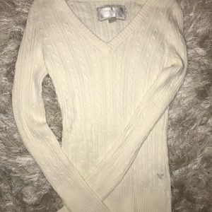 LAST CALL ❗️American Eagle Cream Knit Sweater M